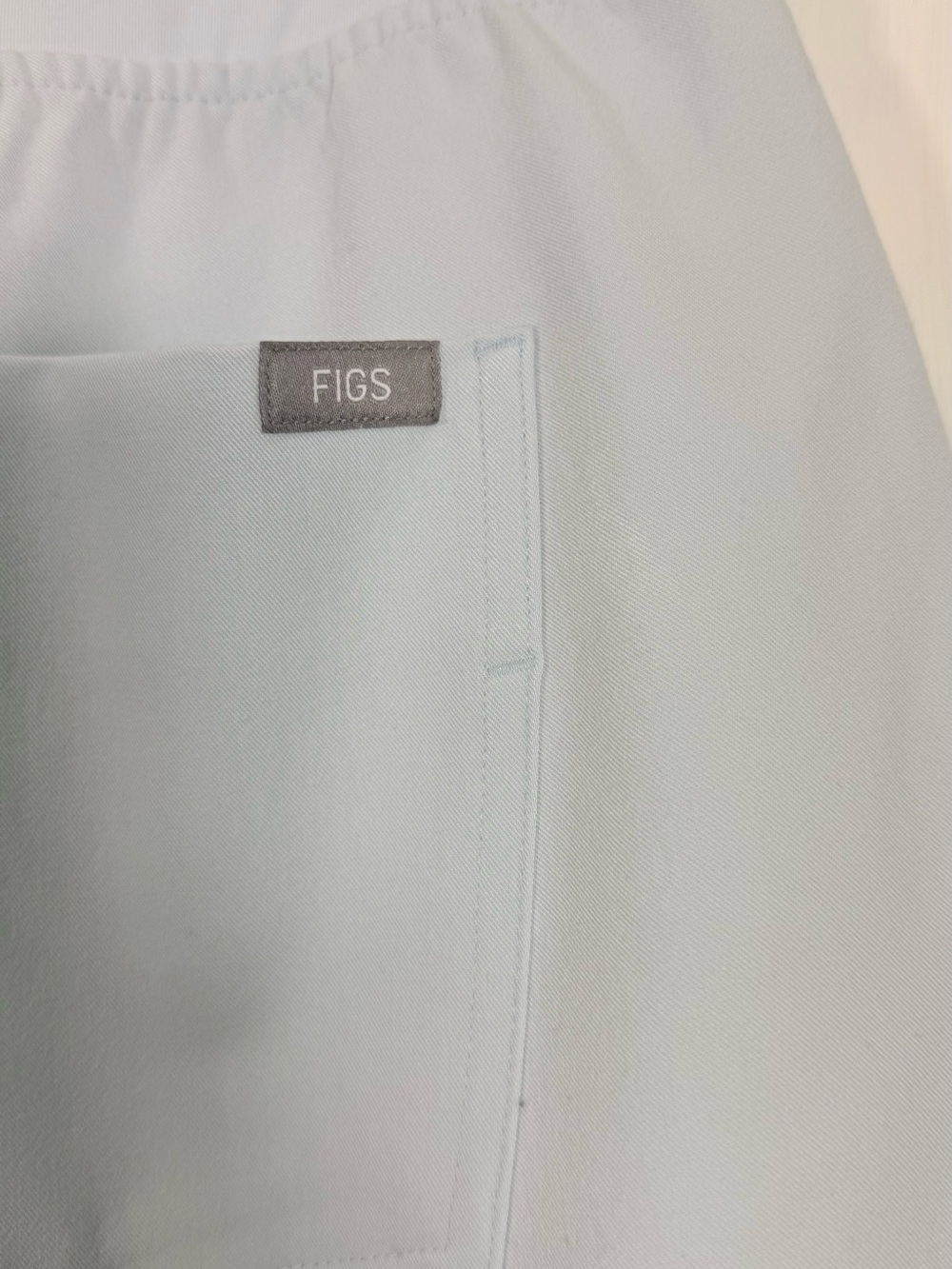 Figs Zamora Light Blue/Aqua Healthcare Worker Pants with Neon Yellow Drawstring - Picture 5 of 14